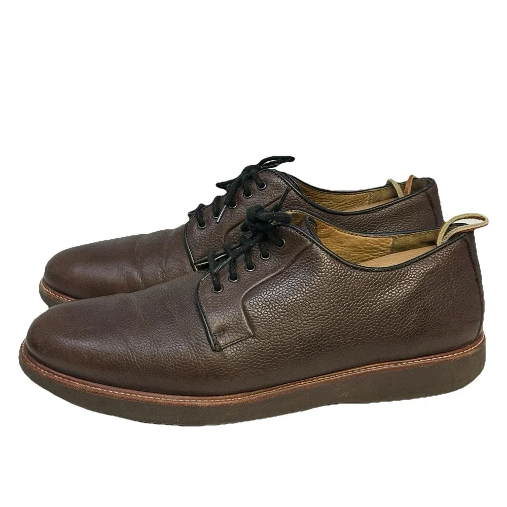 Samuel Hubbard Brown Pebble Leather Oxford Shoes Men's 12‎ M Highlander